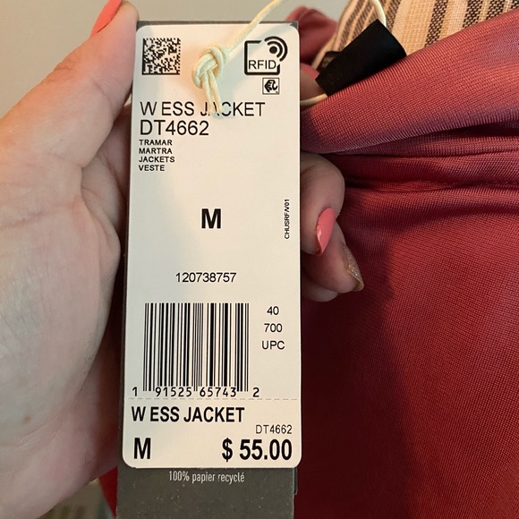 NEW Women’s Adidas ESS windbreaker jacket, Med - Picture 4 of 4